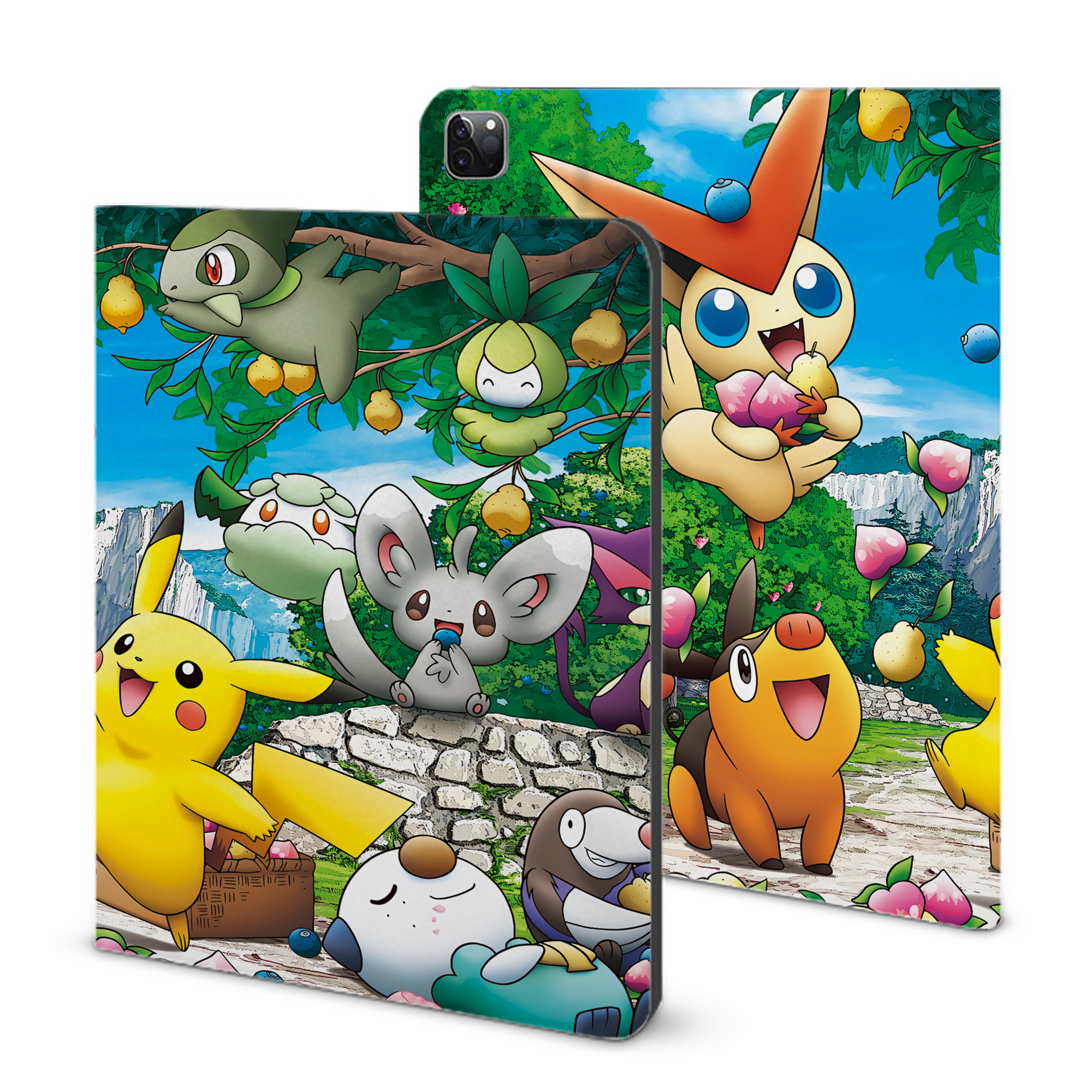 （画像用） ポケットモンスター Pokémon IPad ケース ブック型 PUレザー TPU 耐衝撃 軽量 薄型 ペン収納なし 全面保護 IPad 各モデル対応